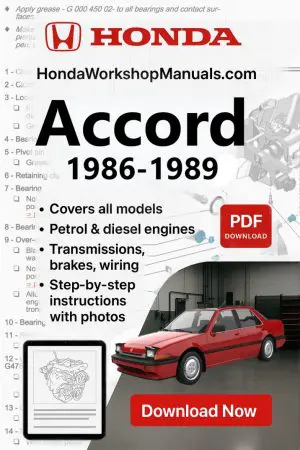 Honda Accord 1986-1989 Workshop Repair Manual (PDF Download)