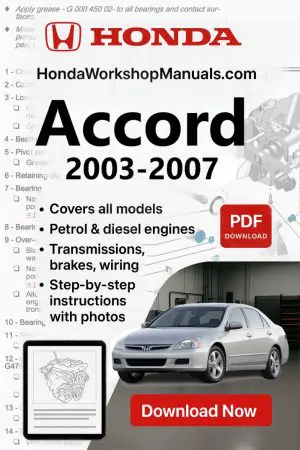 Honda Accord 2003-2007 Workshop Repair Manual (PDF Download)