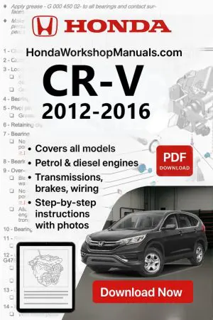 Honda CR-V 2012-2016 Workshop Repair Manual PDF Download