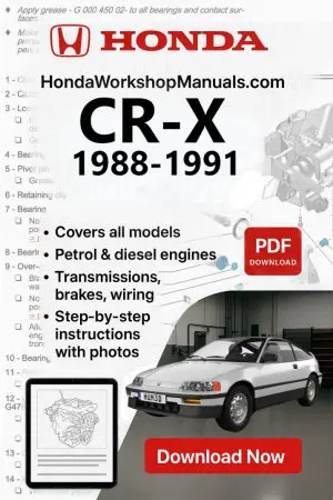 Honda CR-X 1988-1991 Workshop Repair Manual PDF Download