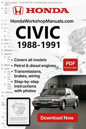 Honda Civic 1988-1991 Workshop Repair Manual PDF Download