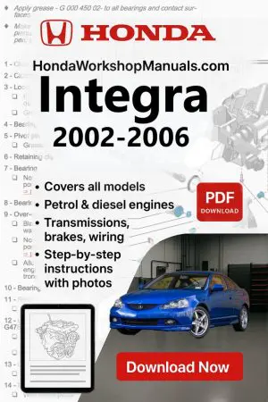 Honda Integra 2002-2006 Workshop Repair Manual PDF Download