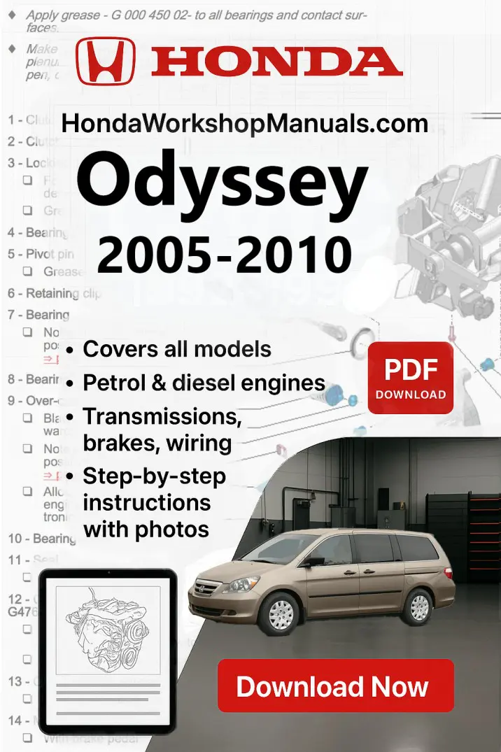 Honda Odyssey 2005-2010 Workshop Repair Manual (PDF Download)