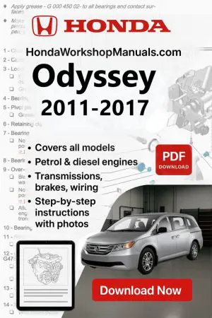 Honda Odyssey 2011-2017 Workshop Repair Manual PDF Download