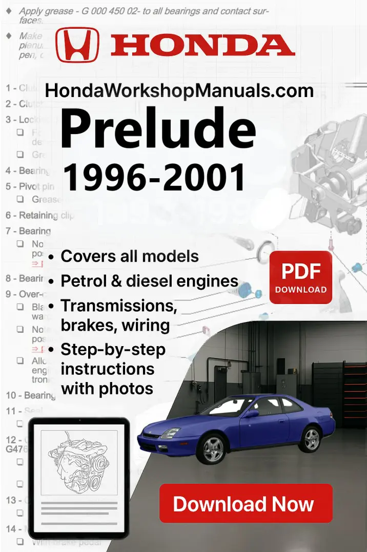 Honda Prelude 1996-2001 Workshop Repair Manual PDF Download