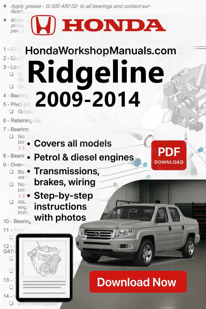 Honda Ridgeline 2009-2014 Workshop Repair Manual (PDF Download)
